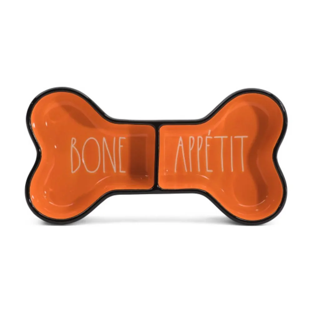 Rae Dunn Ceramic Pet Bowl- Bone Appetit